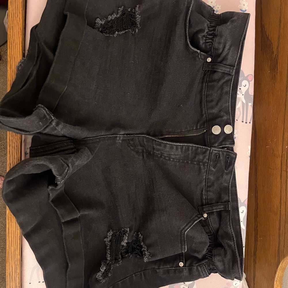 Vanilla Star Black Denim Shorts